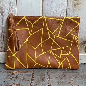 Leah Lerner Leather Clutch